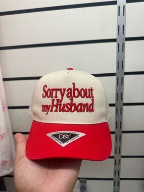 Marshalls Cream and Red 'Sorryabout my Husband' Two-Tone Cap